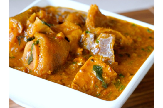 Ogbono Soup with Assorted Meat